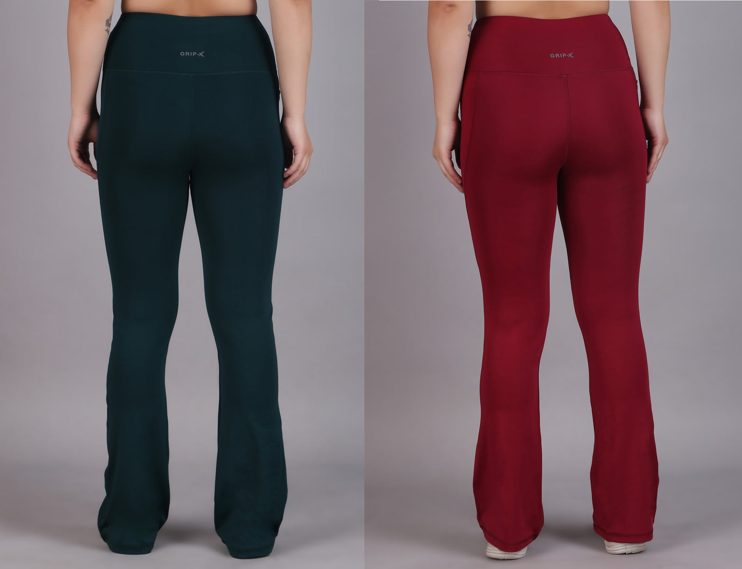 Super Flare Pants Dark green and Maroon Combo