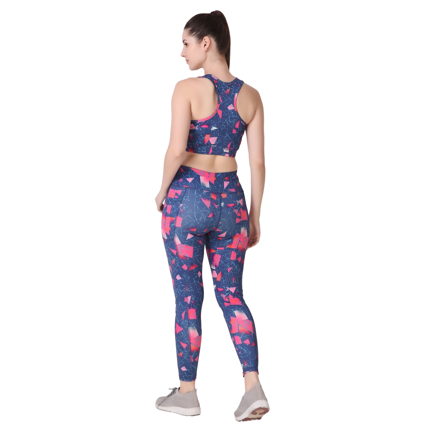 Blue-Pink Printed Legging