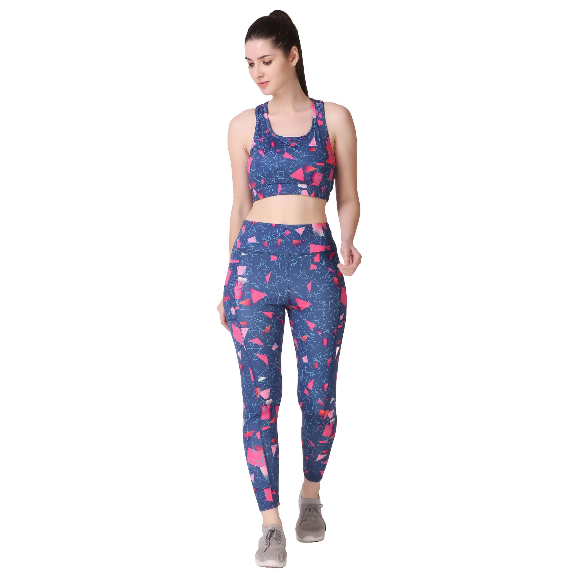 Buy Blue & Pink Leggings for Women by TAG 7 Online | Ajio.com