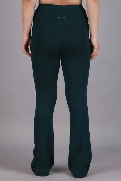 Super Flare Pants in Dark  green