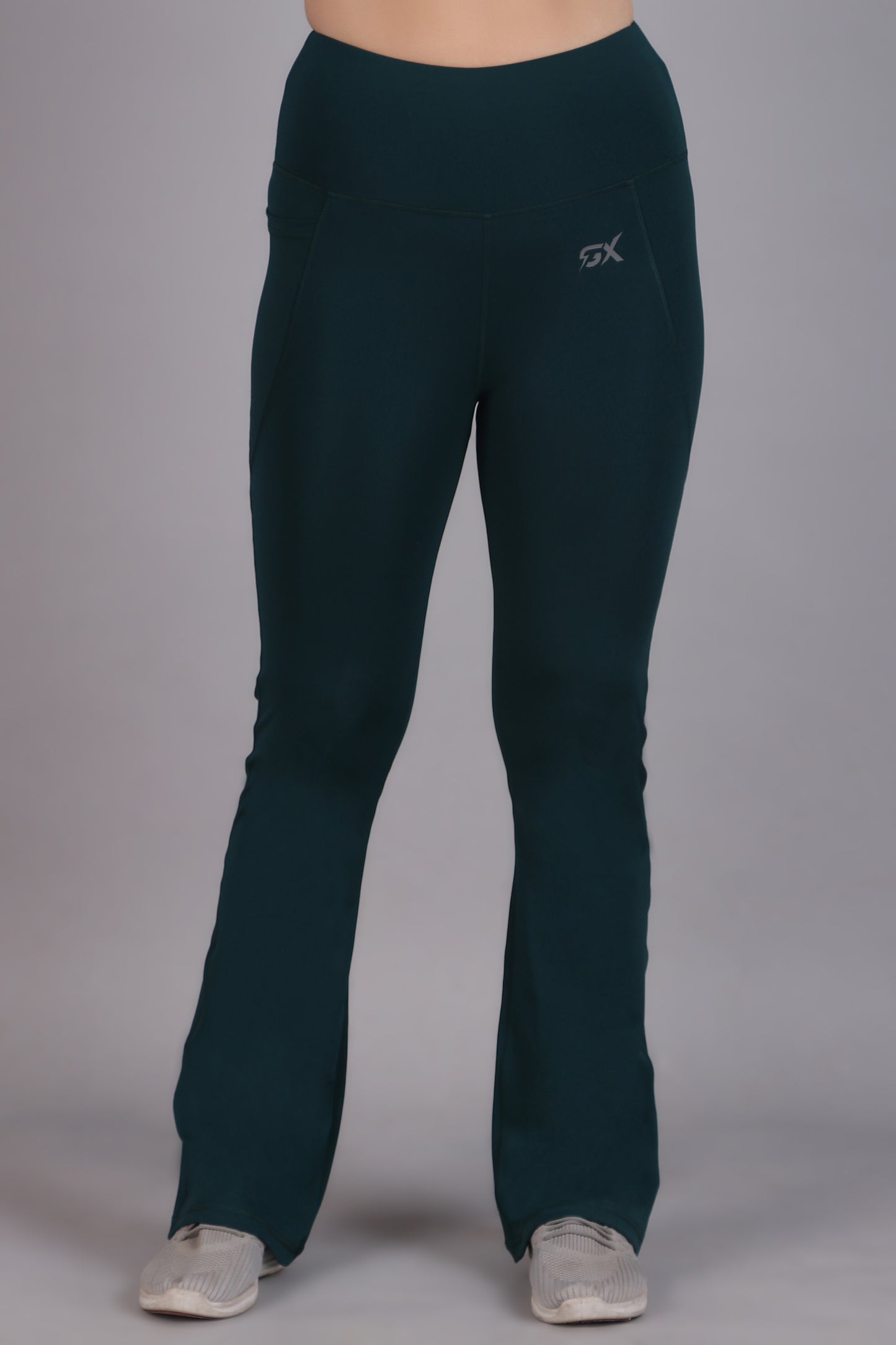 Super Flare Pants in Dark  green