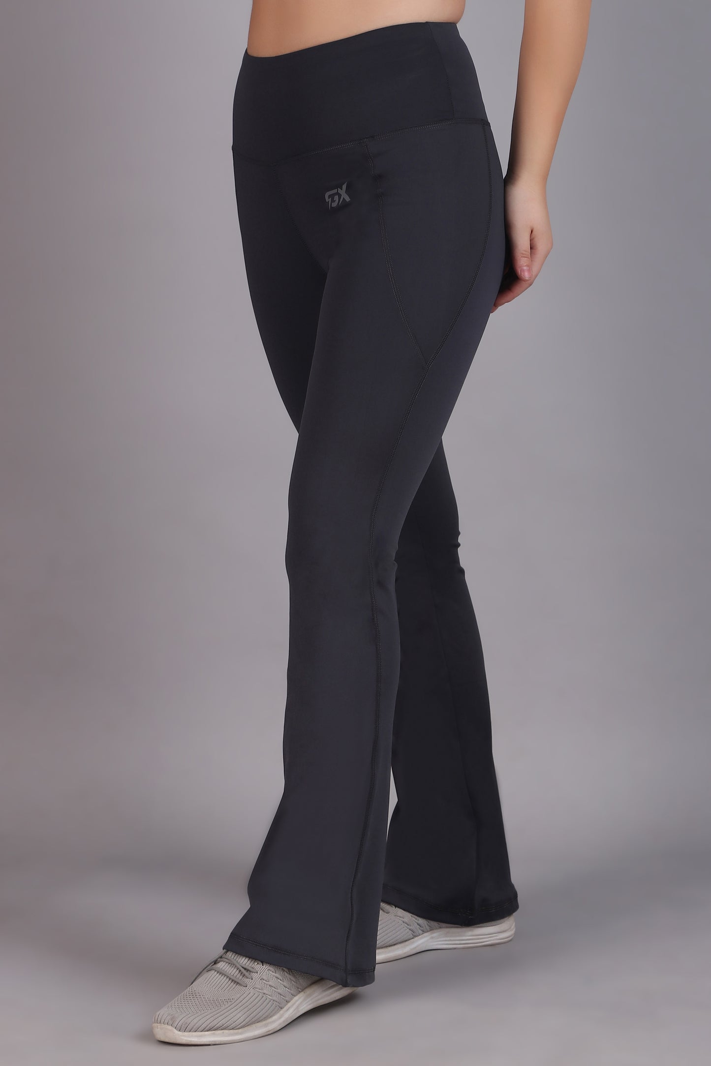 Super Flare Pants in Dark Grey