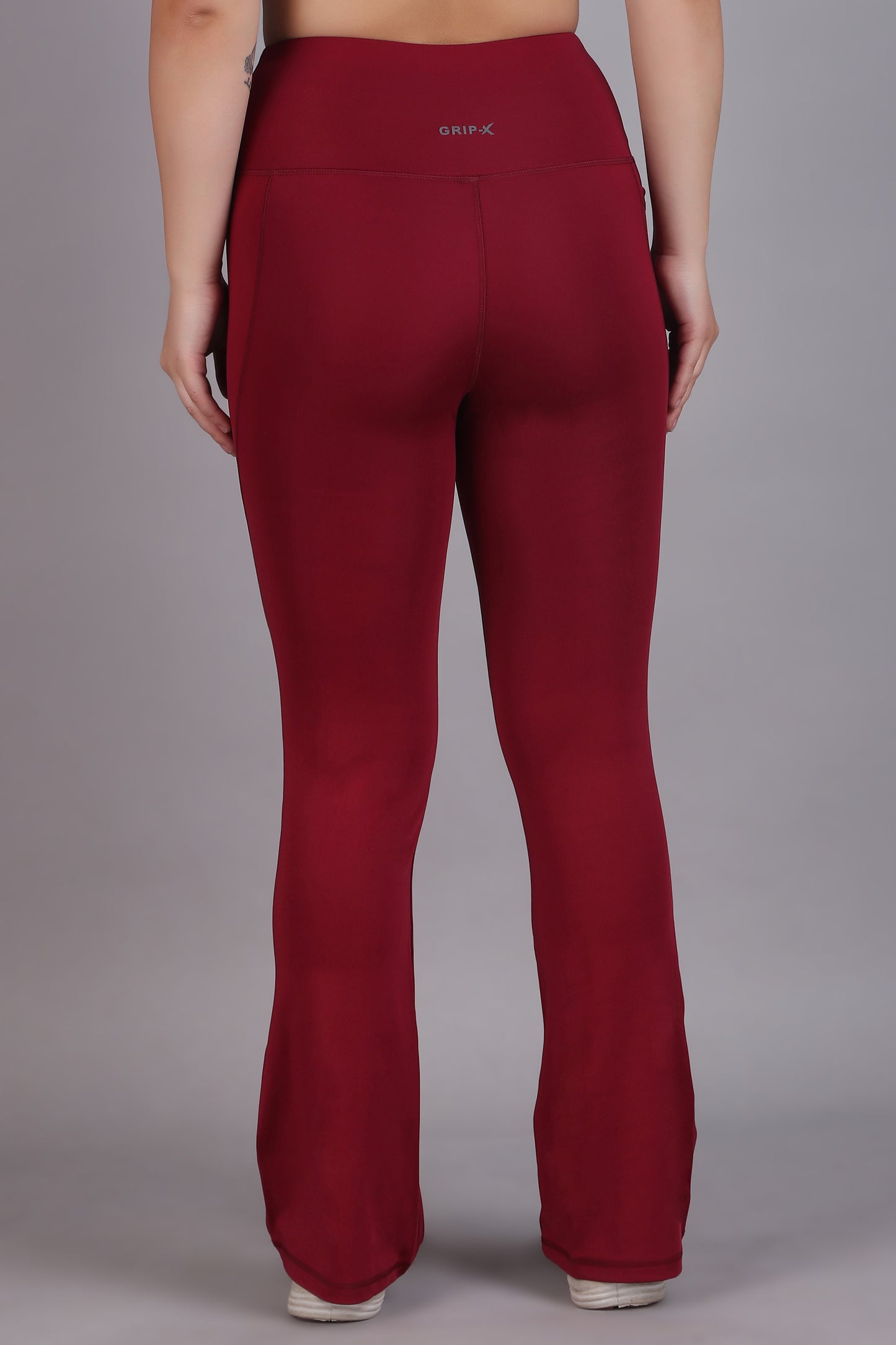 Super Flare Pants in Maroon