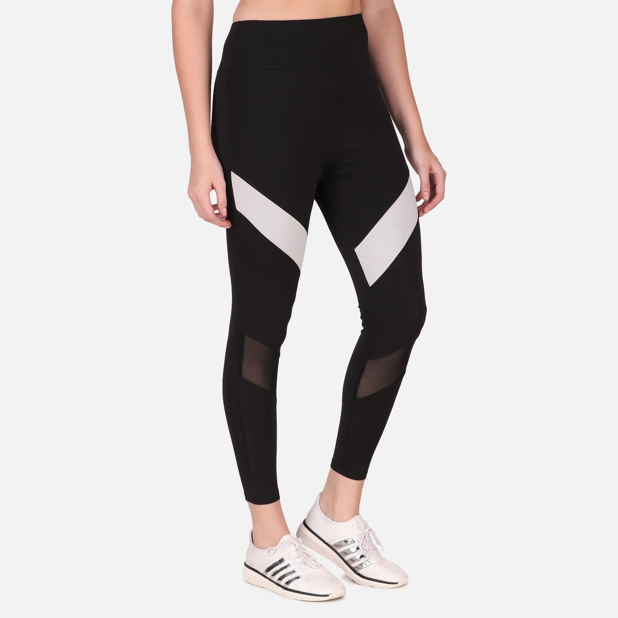 Women Ankle Length Skinny Leggings Black White Horizontal Striped Pants  Tights - Walmart.com