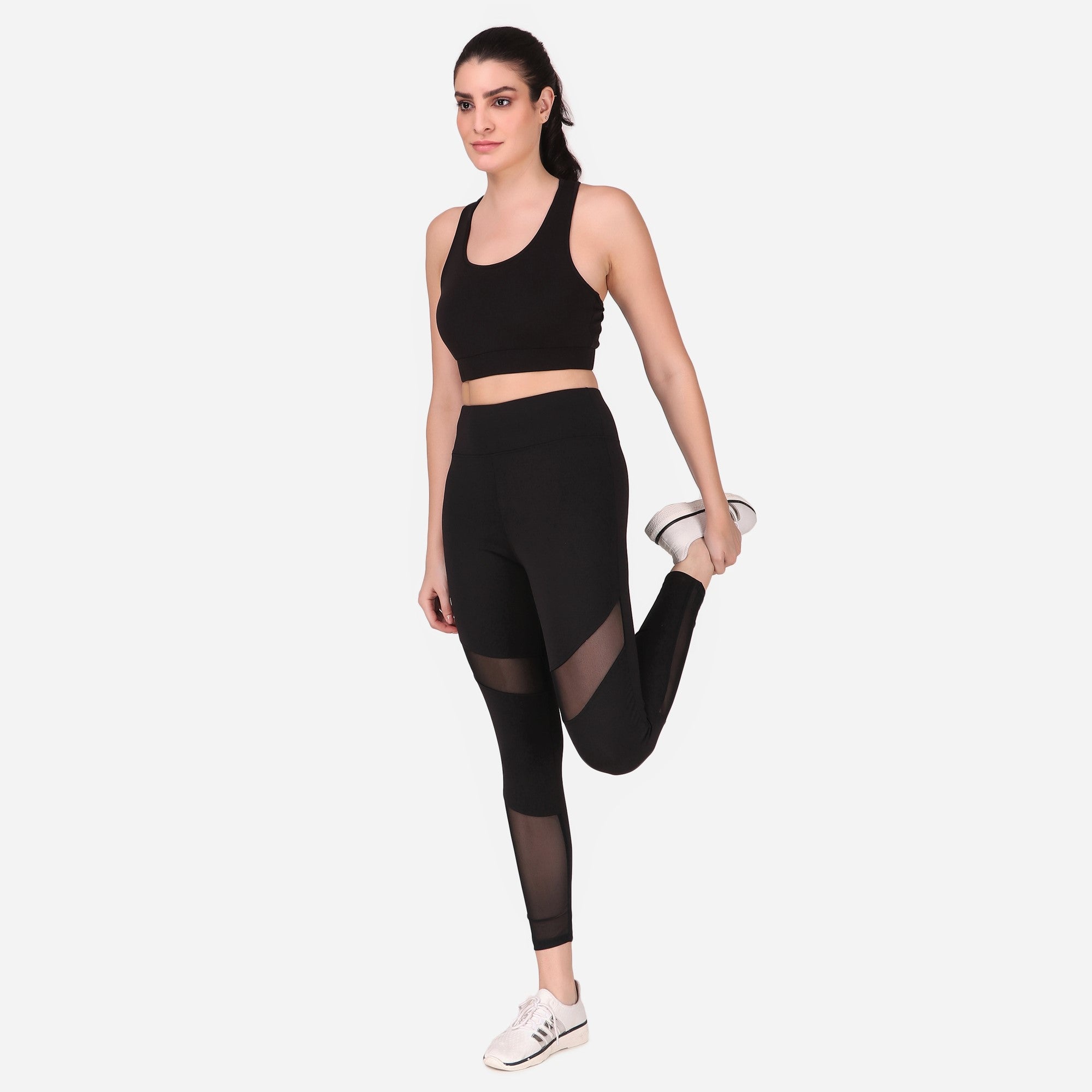 Nebbia Black Mesh Design Breathe 401 Leggings Black | Traininn