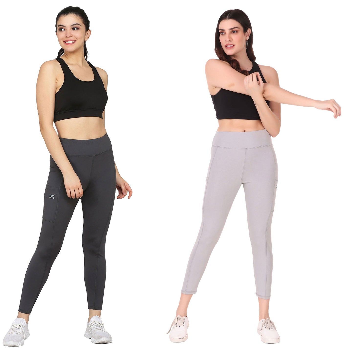 Dark Grey & Light Grey Combo Legging Set