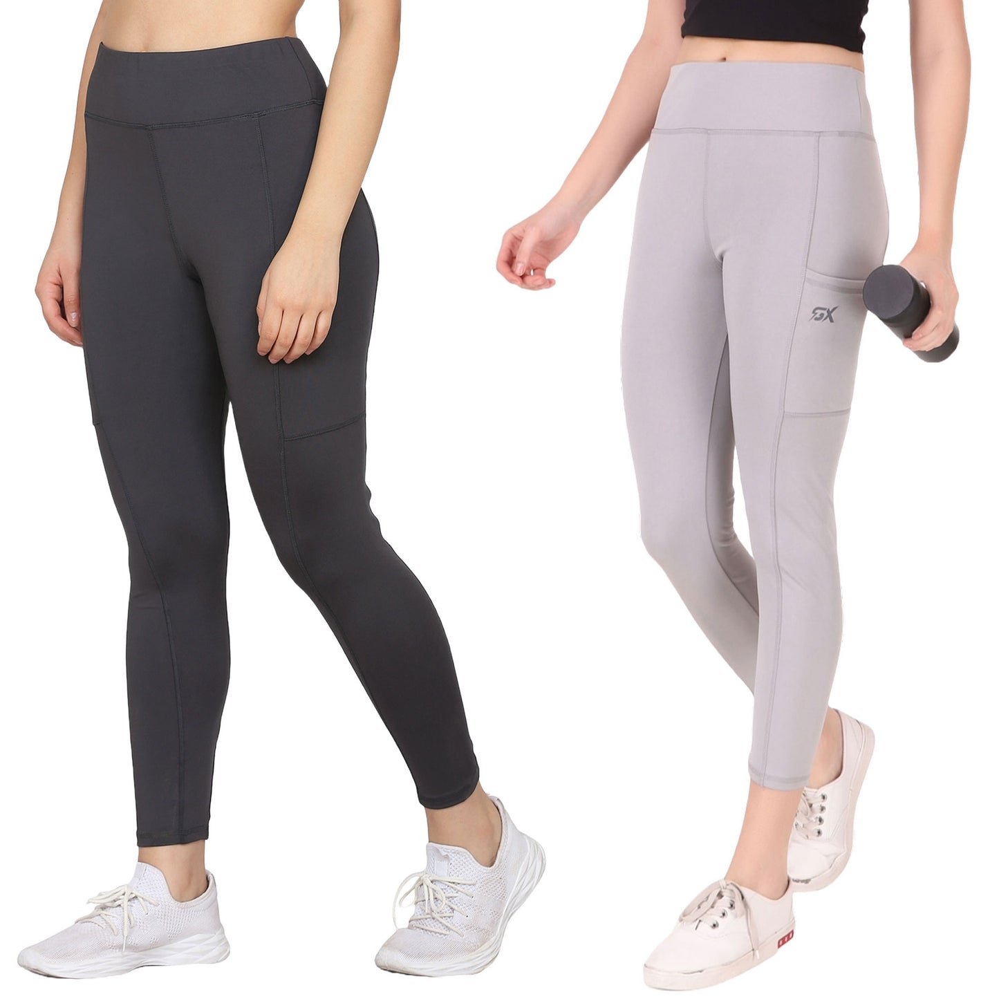 Dark Grey & Light Grey Combo Legging Set