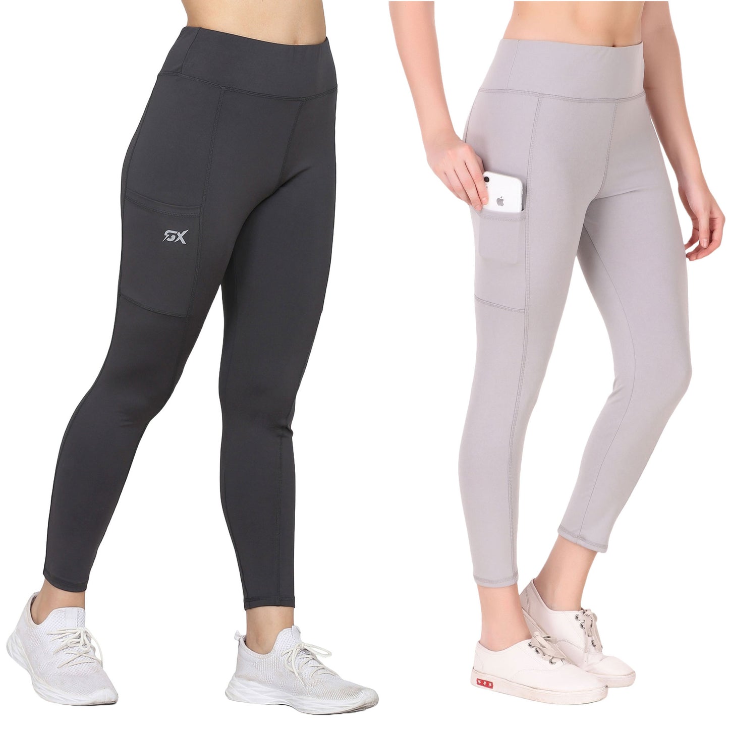 Dark Grey & Light Grey Combo Legging Set