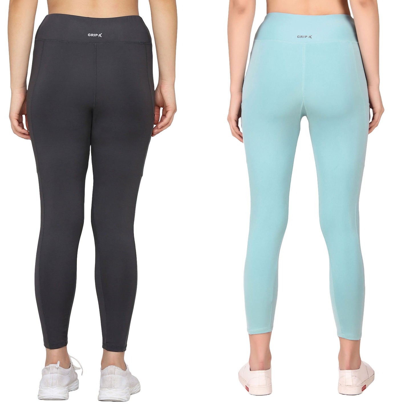 Dark Grey & Sea Green Combo Legging Set