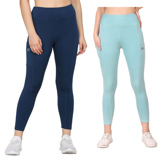 Sea Green & Blue Combo Legging Set