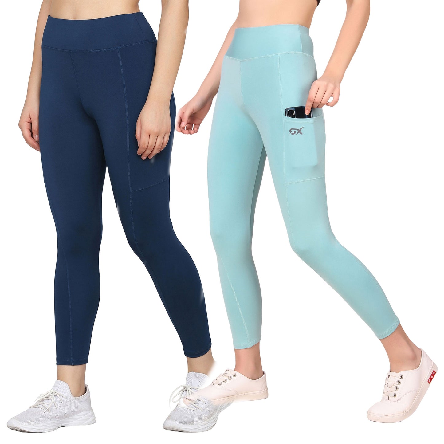 Sea Green & Blue Combo Legging Set