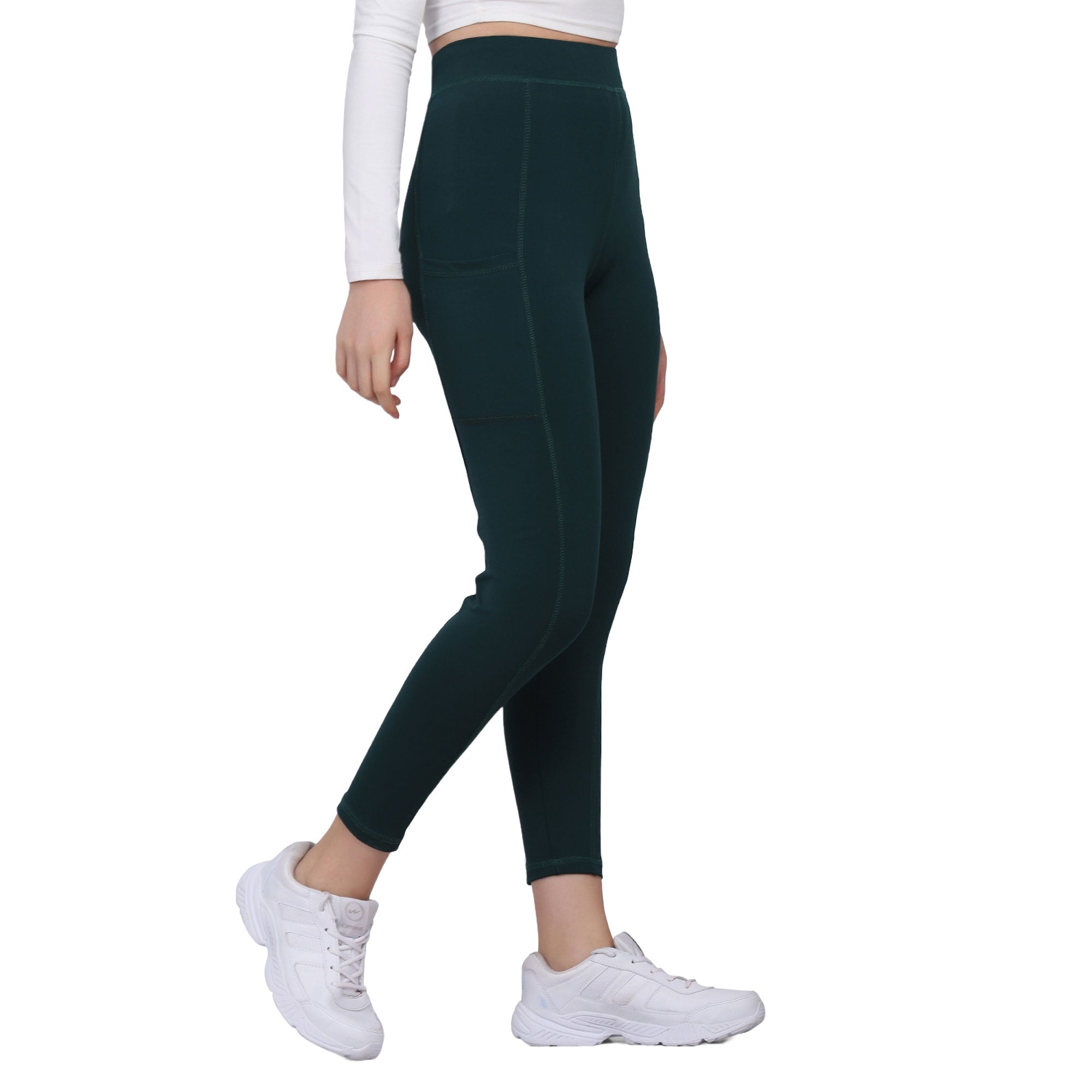 Forest Green High Waist Yoga Capri Leggings - TGC Boutique