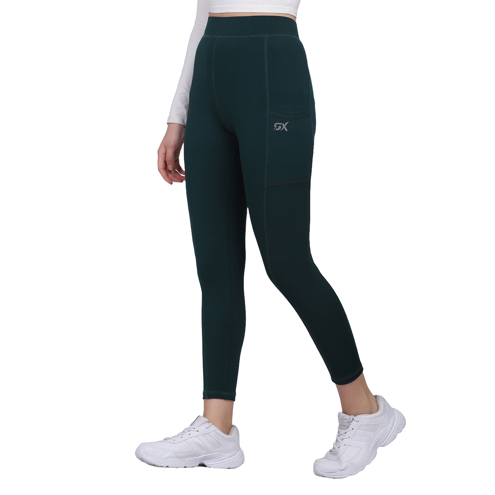 Wholesale MKS Impex Cotton Lycra Ankle Length Leggings For Women & Girls ( Green) with best liquidation deal | Excess2sell