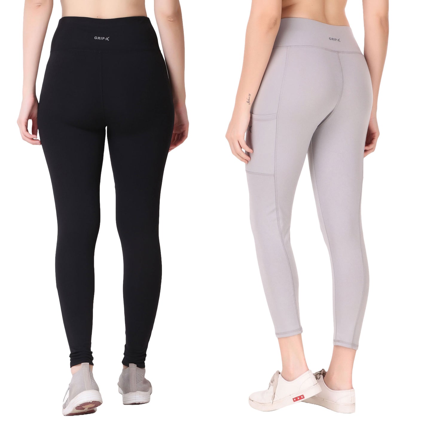 Black & Light Grey Combo Legging Set