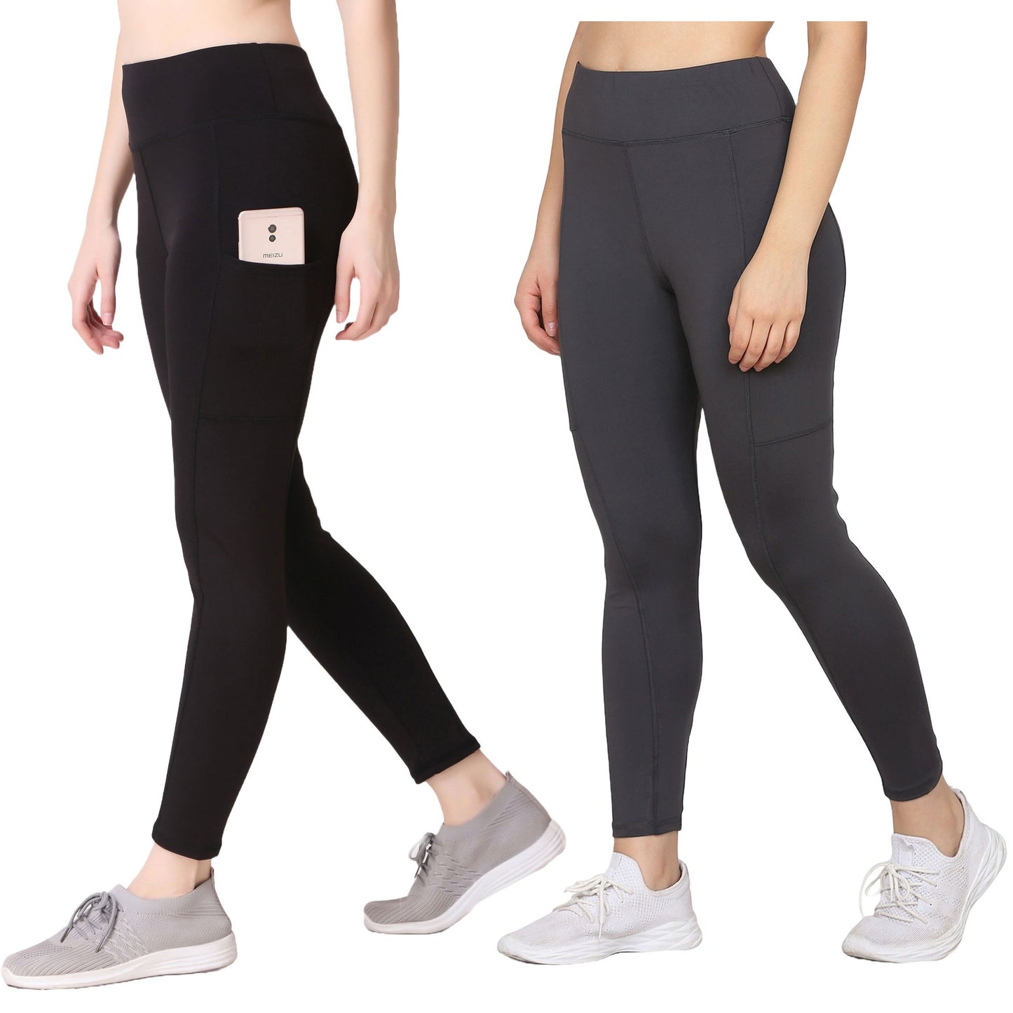 Dark Grey & Black Combo Legging Set