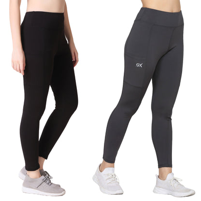 Dark Grey & Black Combo Legging Set