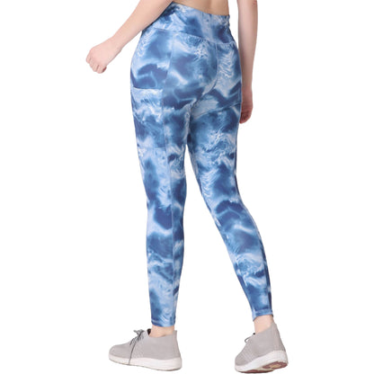 Light Blue Printed Legging