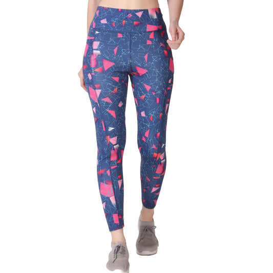 Blue-Pink Printed Legging