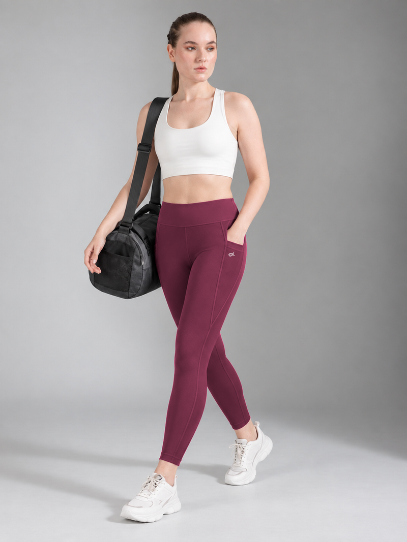 Sculpt Legging - High-Waist Gym Legging — Wine